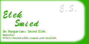 elek smied business card